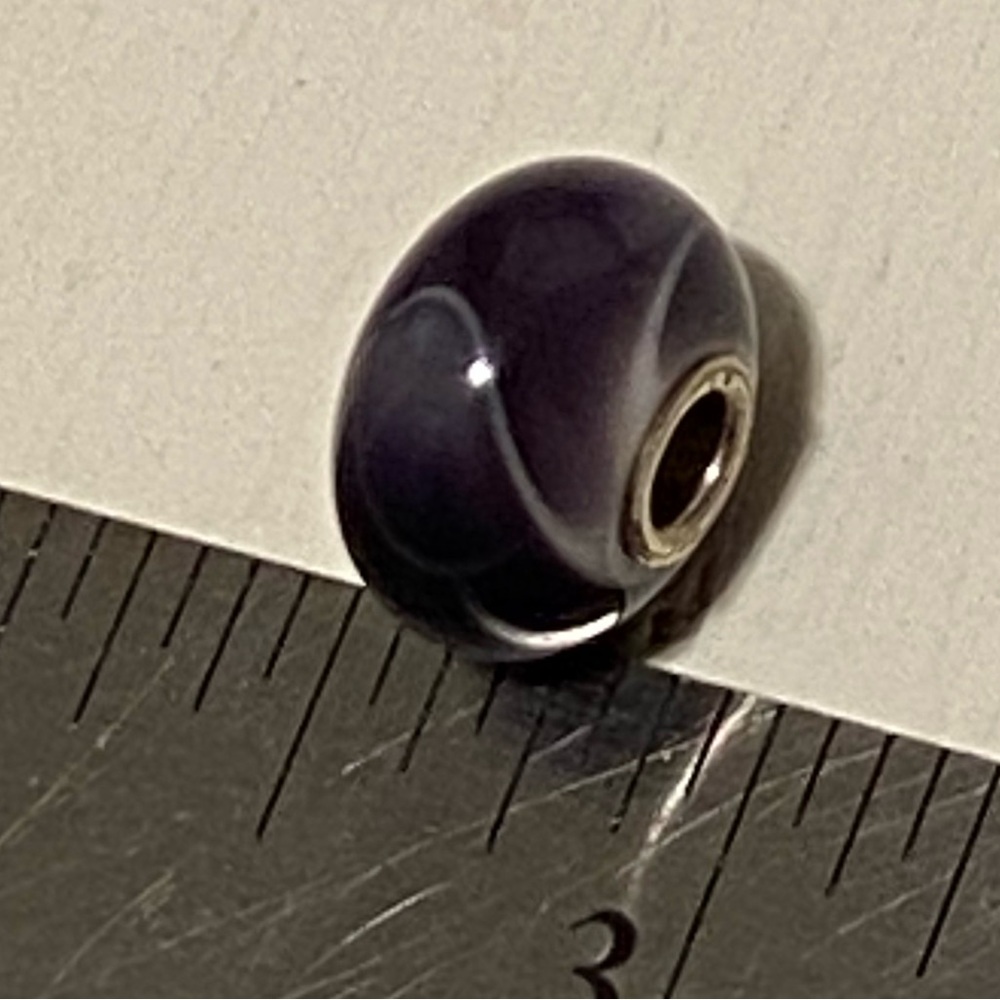 Trollbeads Sterling Bracelet+ Clasp + Glass Bead L 7.5” - Picture 6 of 8